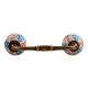 Orange Leaf Flower Ceramic Bridge Handle